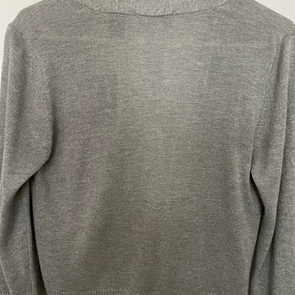 Gray/Silver lightweight sweater to cover arms or dress up a basic dress NWT - Picture 2 of 3